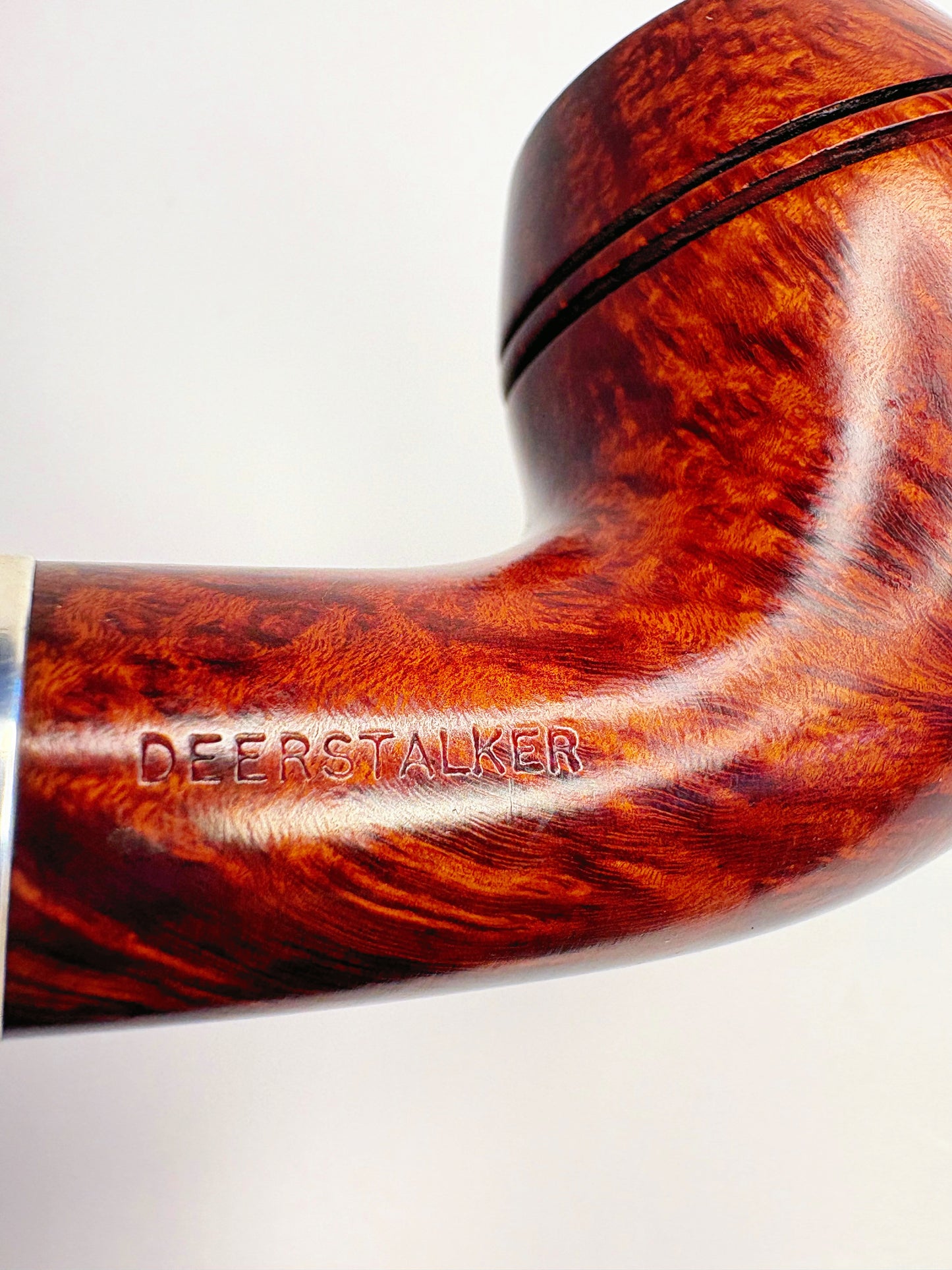 Peterson Sherlock Holmes Deerstalker Silver Band Pipe