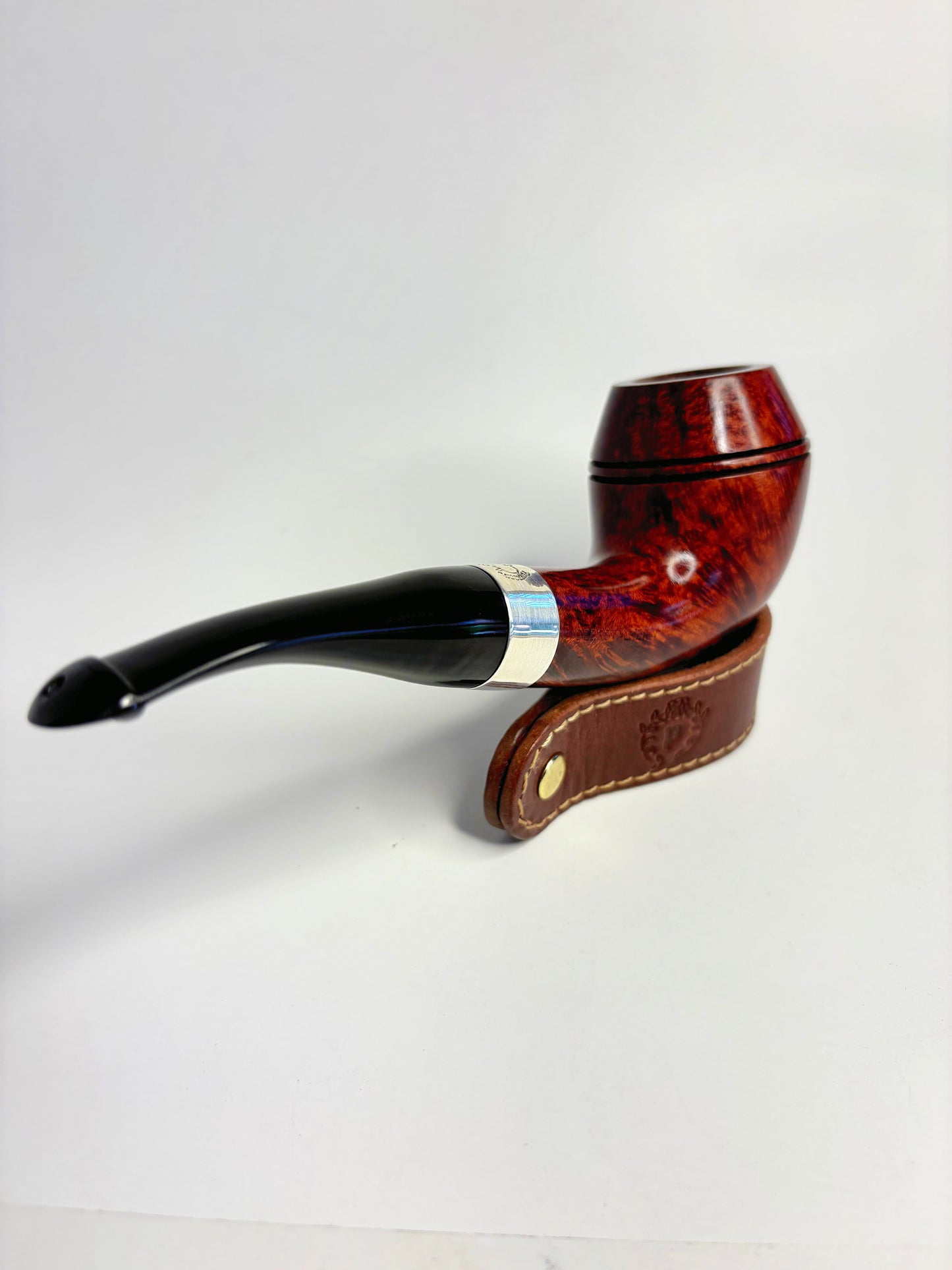 Peterson Sherlock Holmes Deerstalker Silver Band Pipe