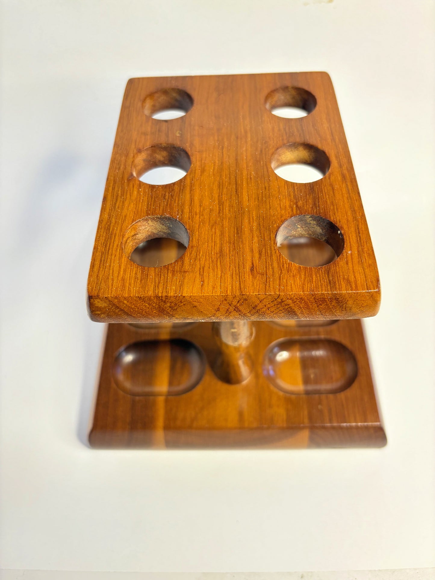 Alfred Dunhill London 6-Pipe Rack Mid-Century Hardwood Stand
