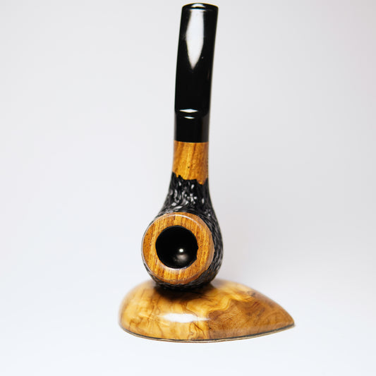NOS Savinelli Partially Rusticated 9mm Filter Pipe