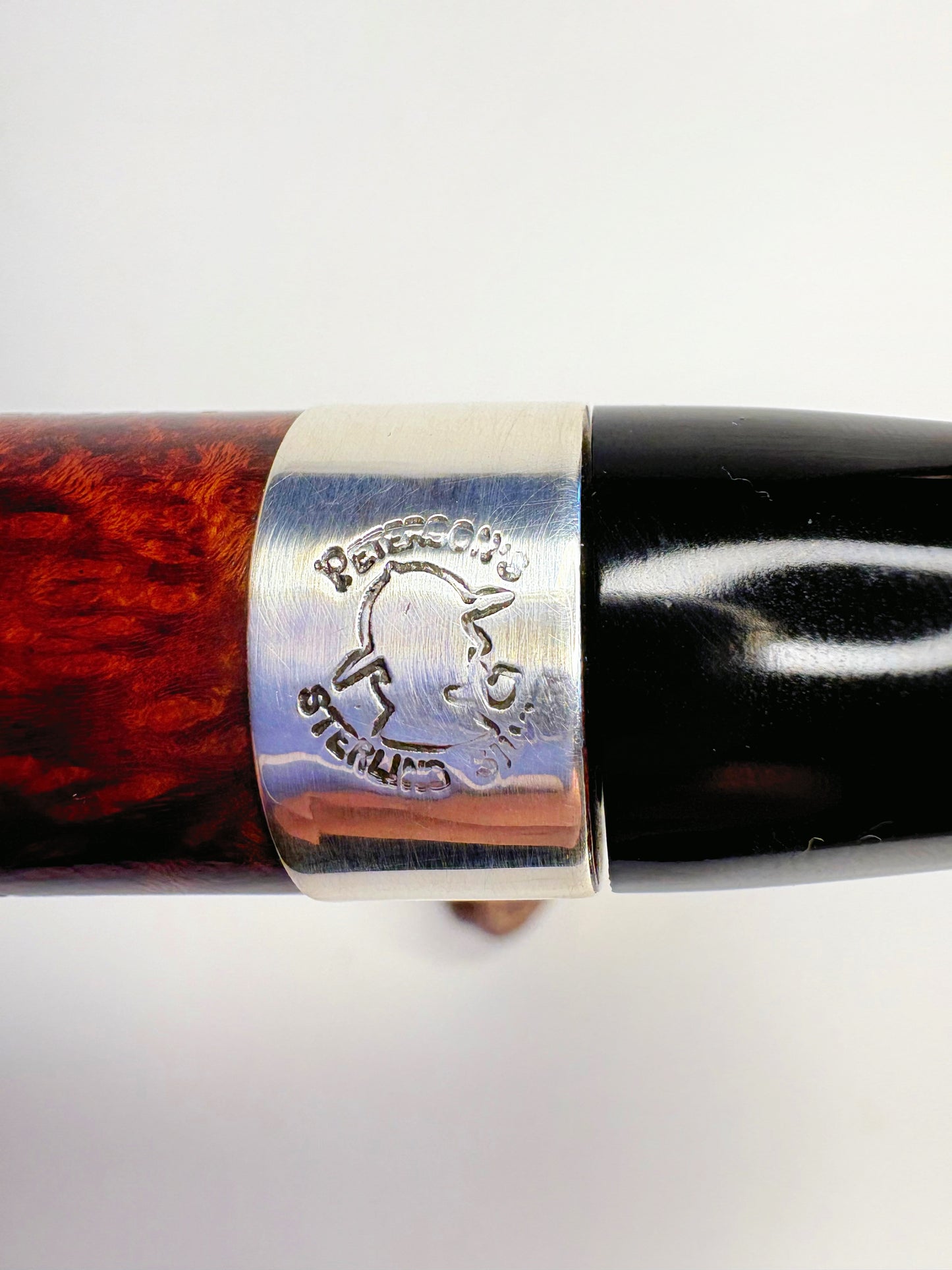 Peterson Sherlock Holmes Deerstalker Silver Band Pipe