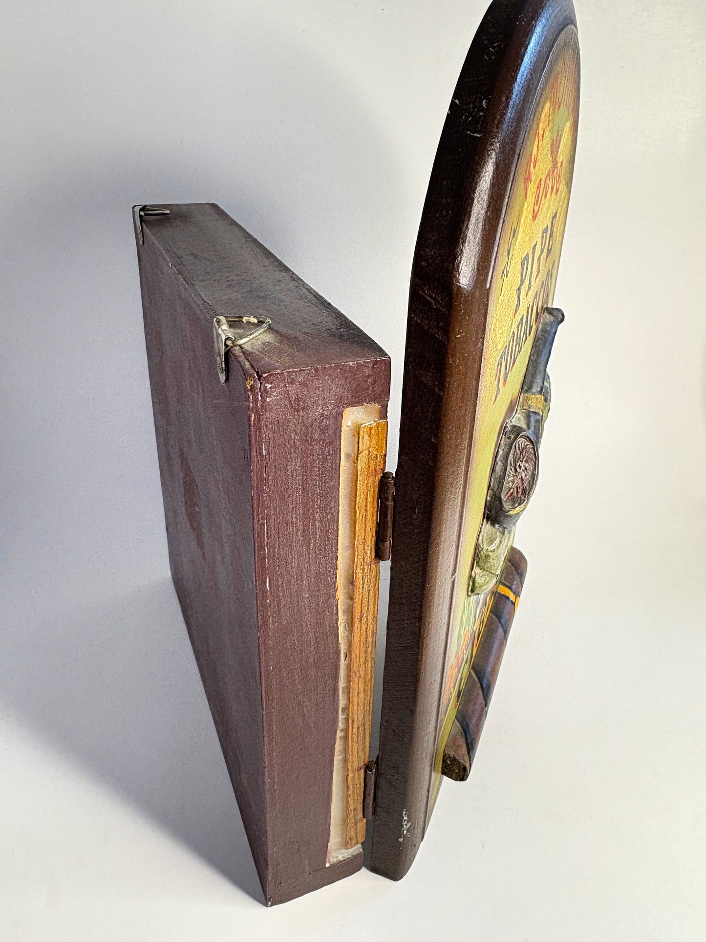 Vintage RJ Morgan's Pipe Tobacco & Fine Cigars Wooden Key Cabinet
