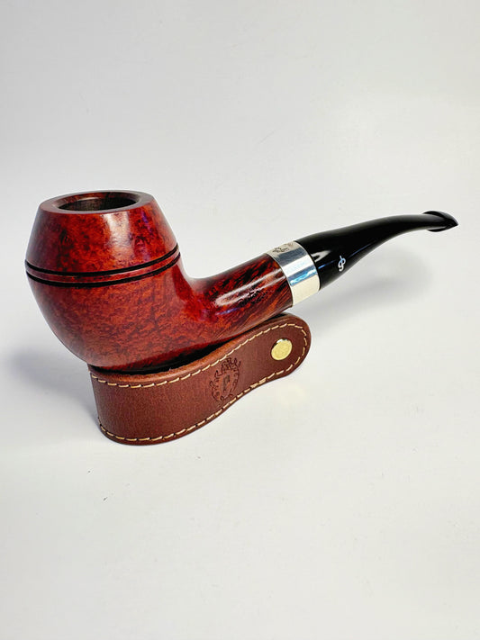Peterson Sherlock Holmes Deerstalker Silver Band Pipe