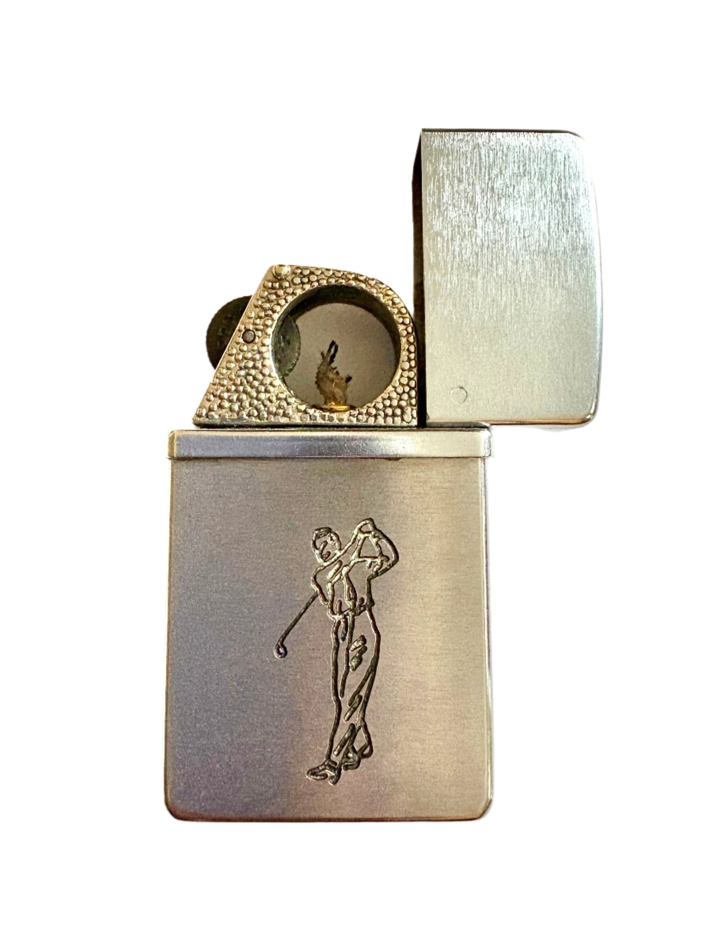 Vintage Nimrod Commander Pipe Lighter Golf Motif