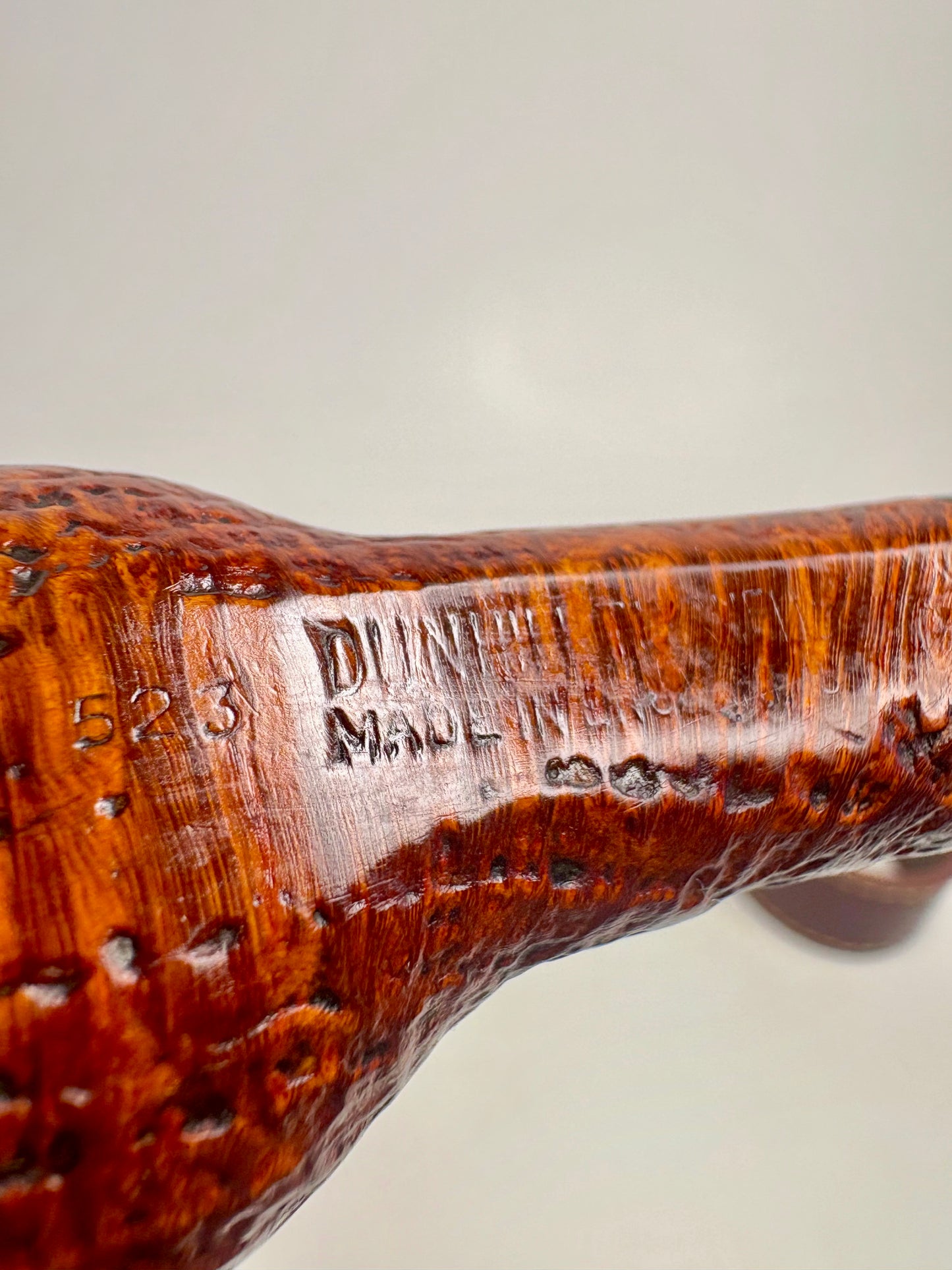 Dunhill Tan Shell Billiard 523 (1976) English Estate Pipe