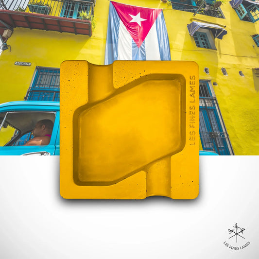 LES FINES LAMES - DYAD - Cendrier à cigares en béton - Jaune