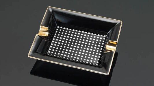 SIGLO - Cendrier à cigares à carreaux noirs