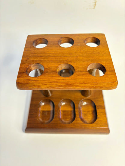 Alfred Dunhill London 6-Pipe Rack Mid-Century Hardwood Stand