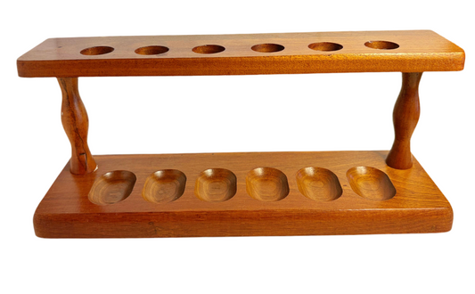 Alfred Dunhill London 7-Pipe Rack
Mid-Century Hardwood Stand