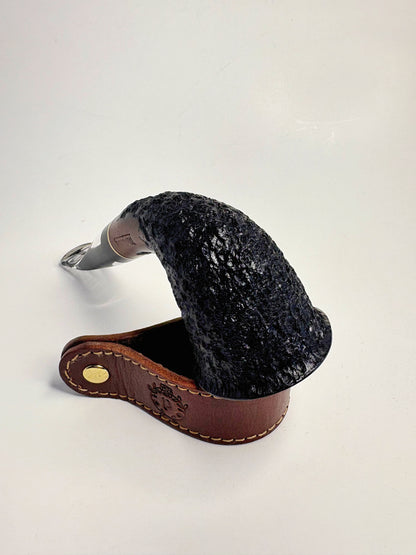Molina Rusticated Bent Volcano Italian Estate Pipe