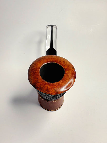 Molina Rusticated Bent Volcano Italian Estate Pipe