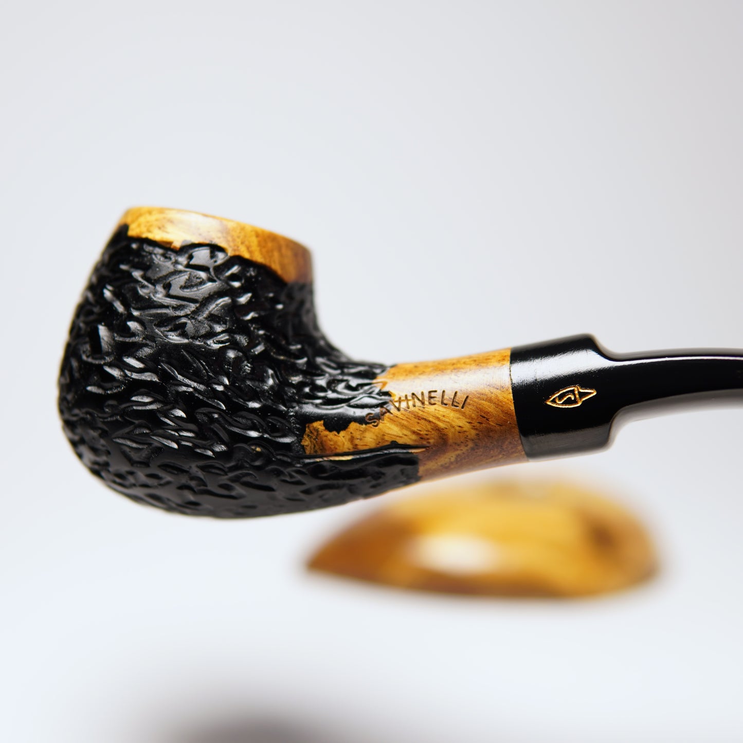 NOS Savinelli Partially Rusticated 9mm Filter Pipe