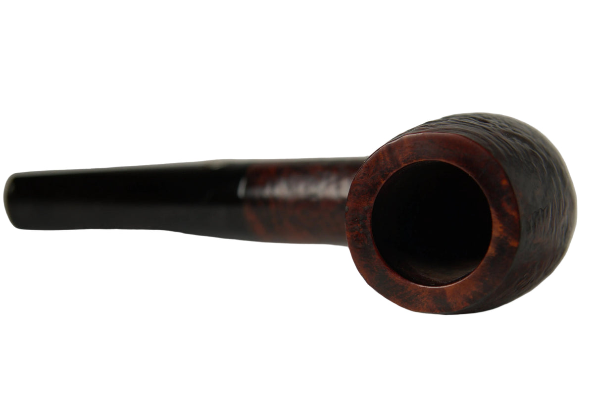 A classic smoking pipe made of dark brown and black wood, photographed on a neutral light gray background.