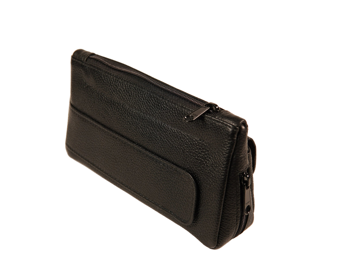 Brigham 1 Pipe and Tobacco Pouch Black