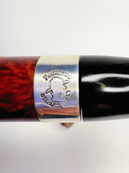 Peterson Sherlock Holmes Deerstalker Silver Band Pipe