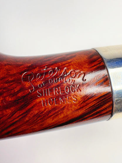 Peterson Sherlock Holmes Deerstalker Silver Band Pipe