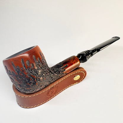 Nørding Partially Rusticated Danish Estate Pipe