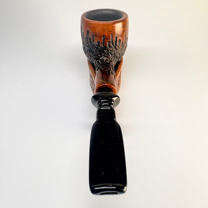 Nørding Partially Rusticated Danish Estate Pipe