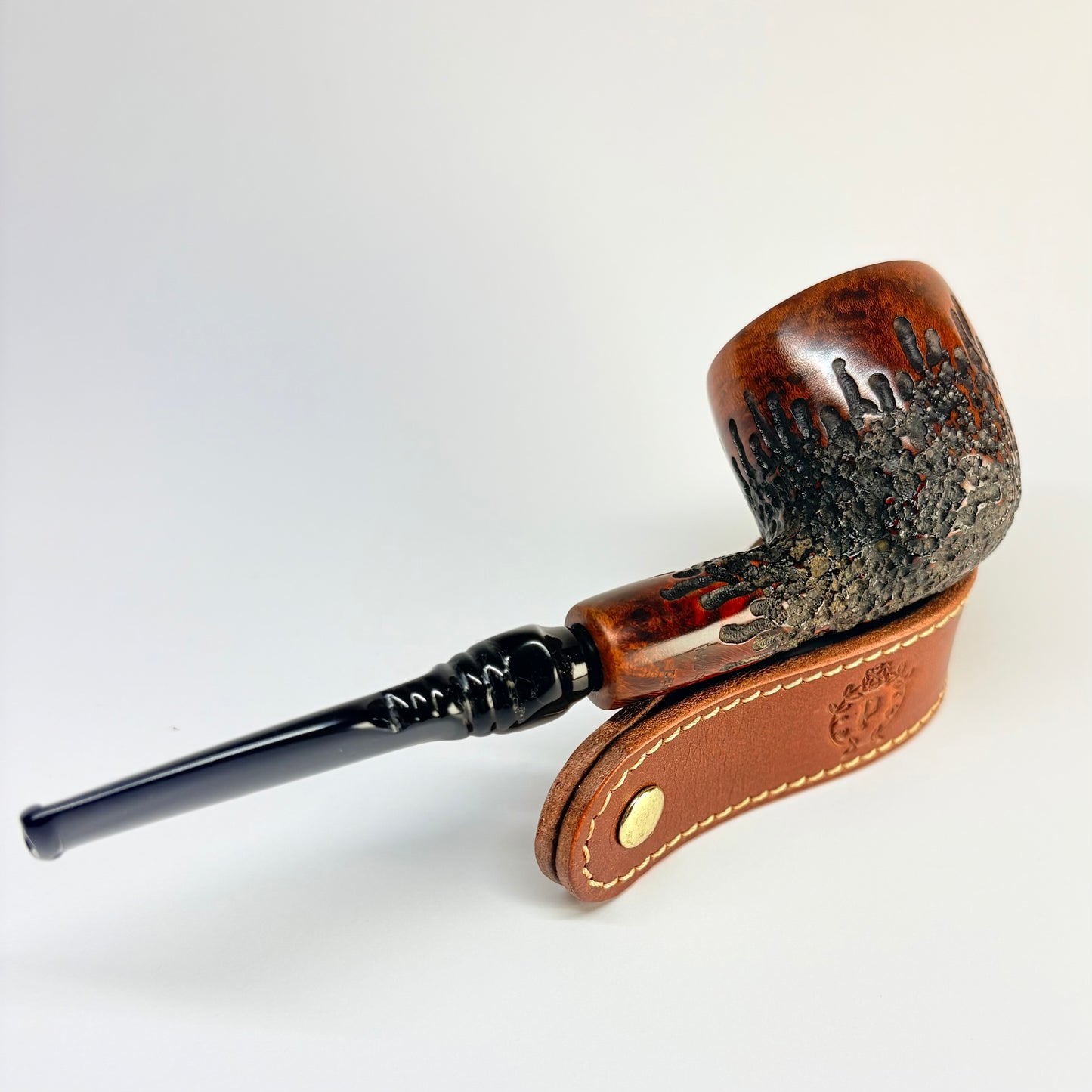 Nørding Partially Rusticated Danish Estate Pipe