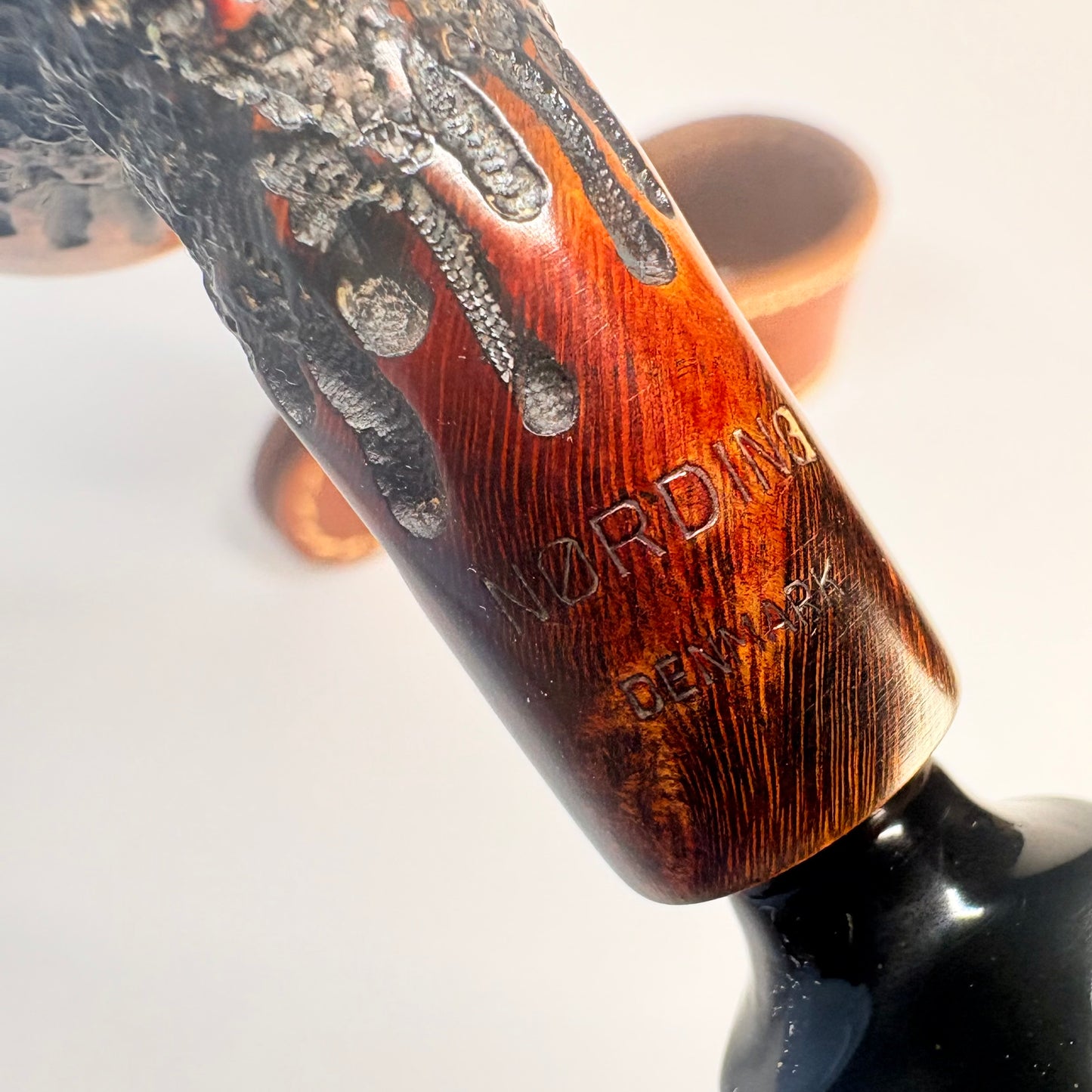 Nørding Partially Rusticated Danish Estate Pipe