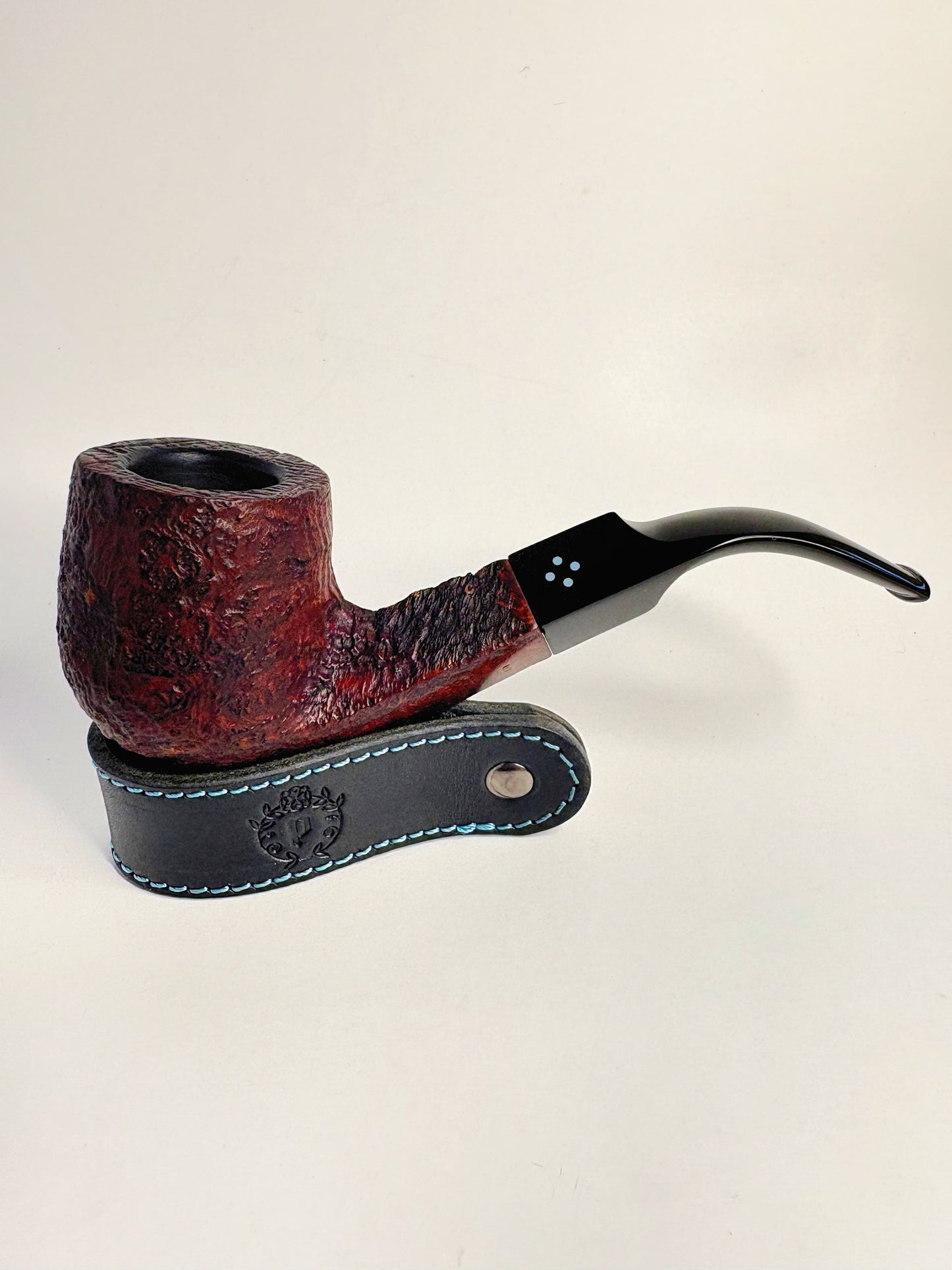 Sasieni Four Dot “Ruff Root Dark” Shape 5 English Estate Pipe