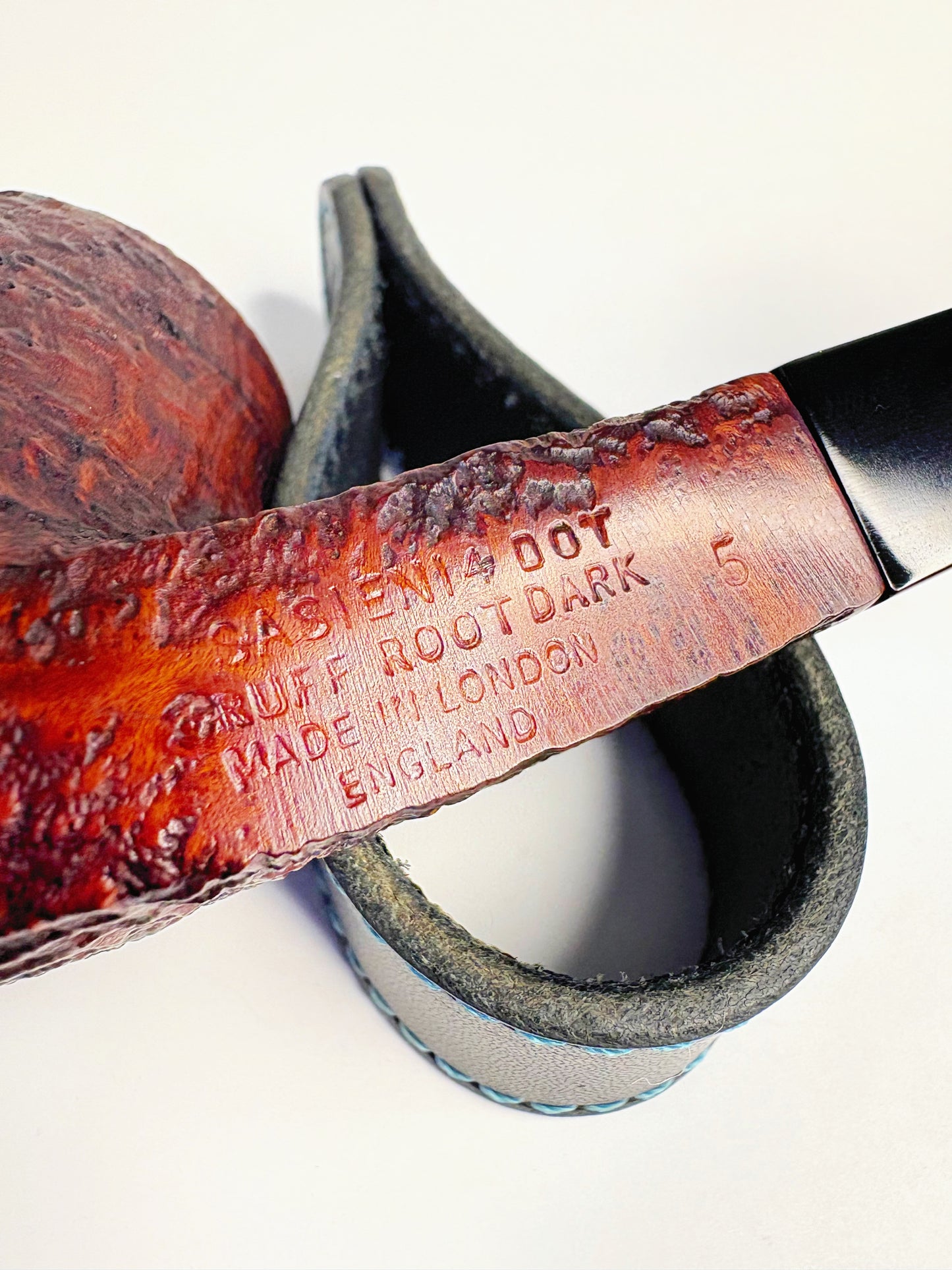 Sasieni Four Dot “Ruff Root Dark” Shape 5 English Estate Pipe