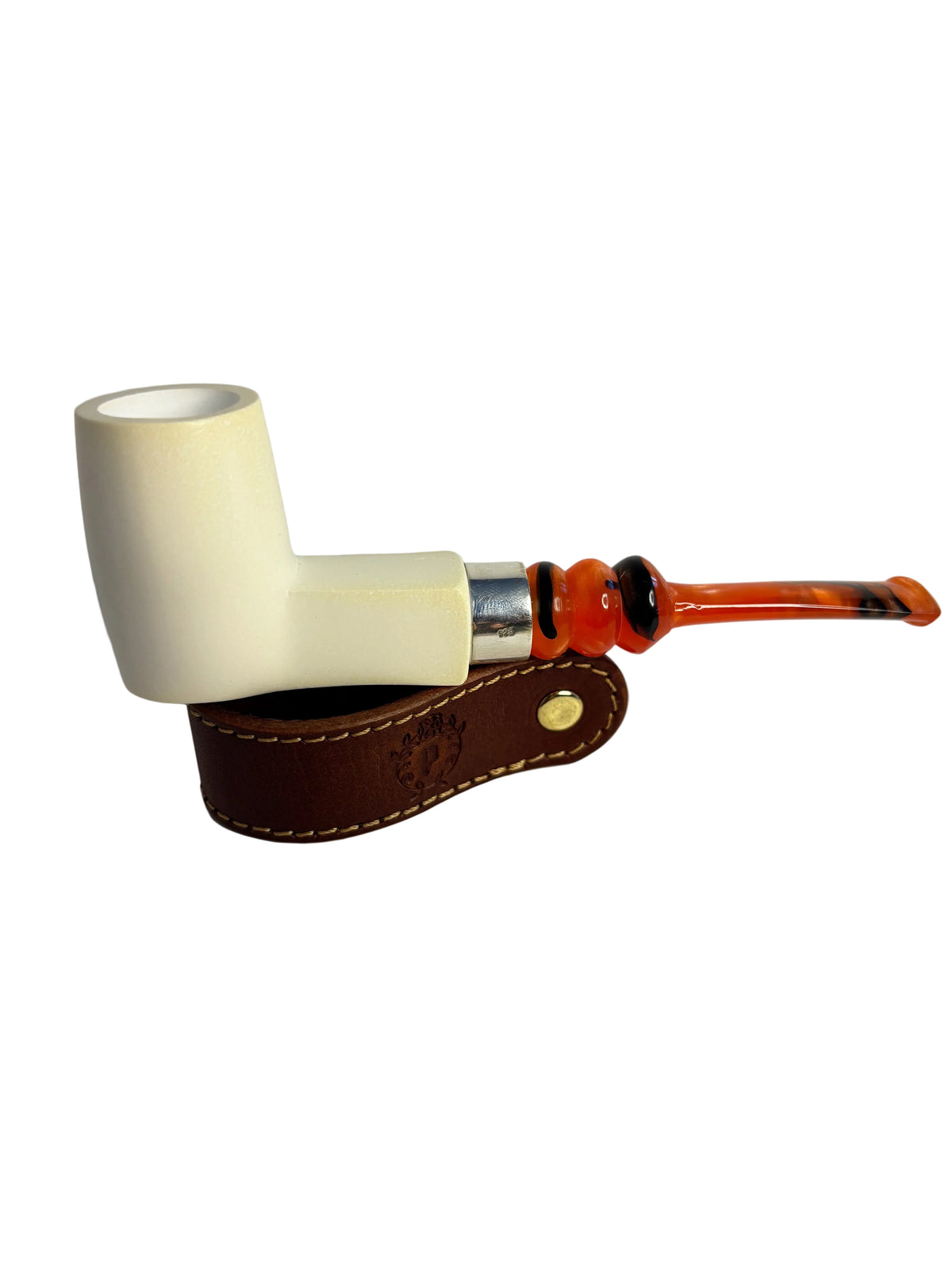 Ahmet Govem smooth block meerschaum tobacco pipe sold by Palmyra Products
