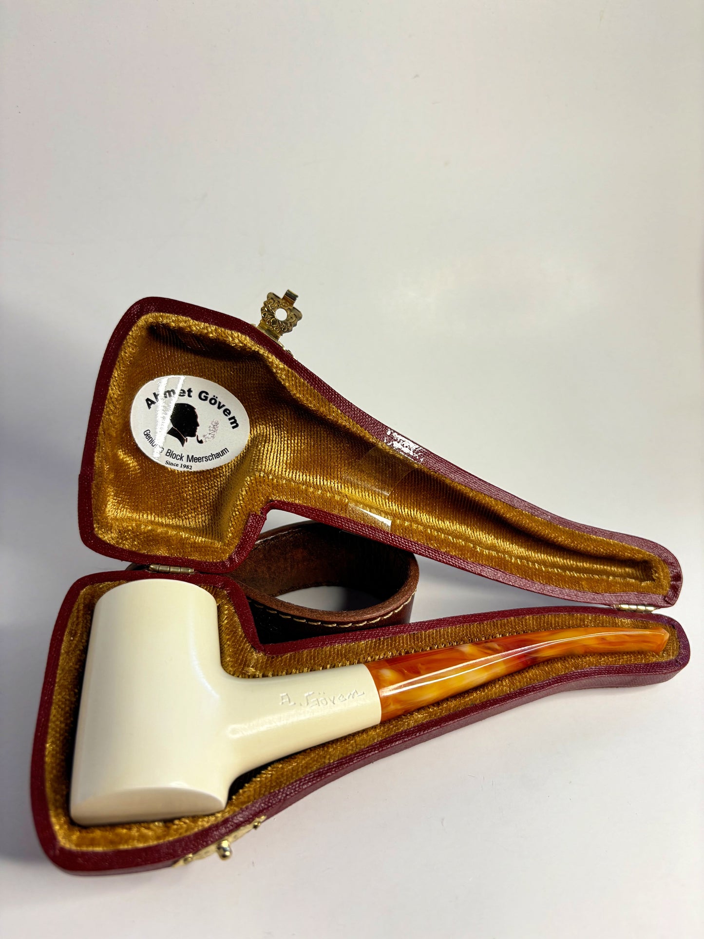 Ahmet Gövem Poker Block Meerschaum Pipe