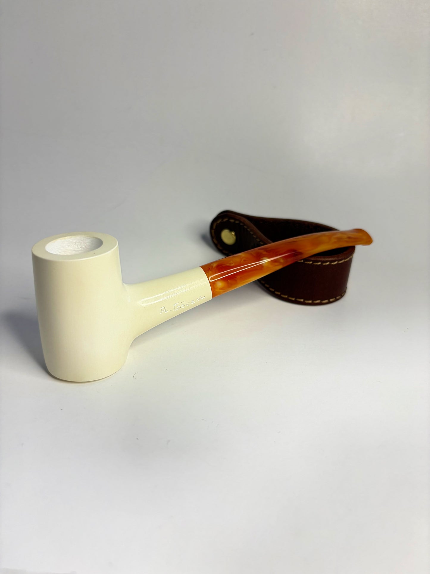Ahmet Gövem Poker Block Meerschaum Pipe