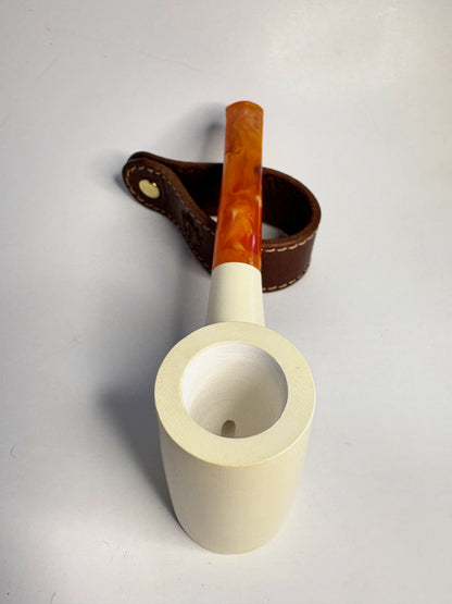 Ahmet Gövem Poker Block Meerschaum Pipe