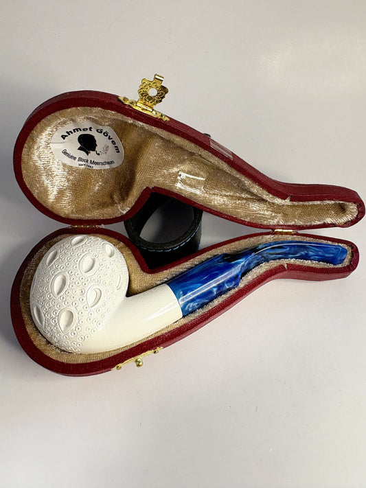 Ahmet Gövem Apple Block Meerschaum Pipe