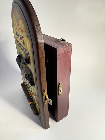 Vintage RJ Morgan's Pipe Tobacco & Fine Cigars Wooden Key Cabinet