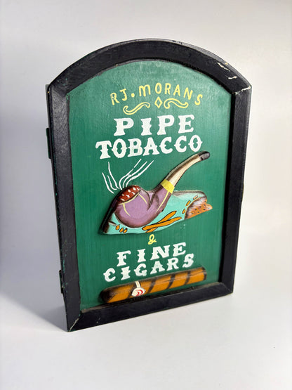 Vintage RJ Moran’s Pipe Tobacco & Fine Cigars Wooden Key Cabinet