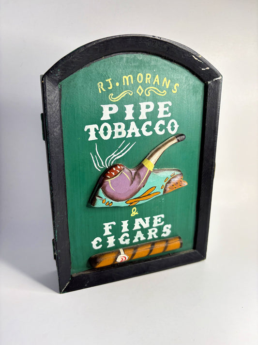 Vintage RJ Moran’s Pipe Tobacco & Fine Cigars Wooden Key Cabinet