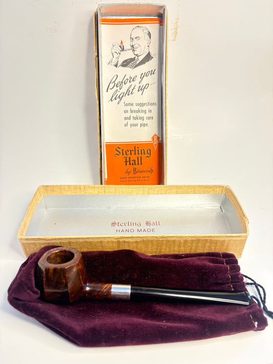 Sterling Hall Octagonal Prince Shape American Estate Pipe