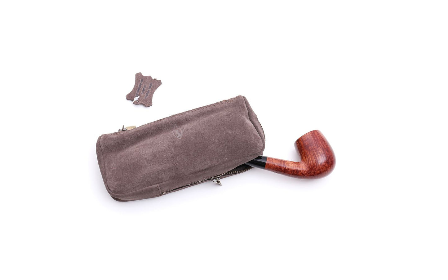 Savinelli Suede Pipe and Tobacco Bag Graphite