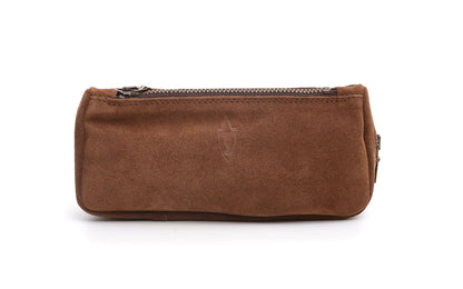 Savinelli Suede Pipe and Tobacco Bag Marrone