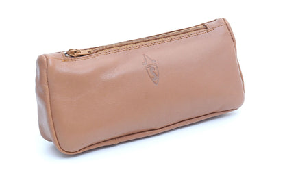 Savinelli Vintage 1 Pipe and Tobacco Bag Leather Light Brown