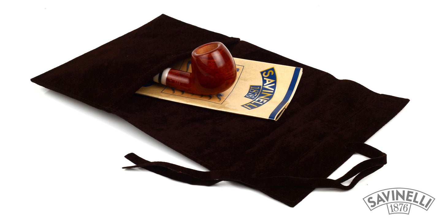 Savinelli Vintage Velvet Roll-up Bag Brown